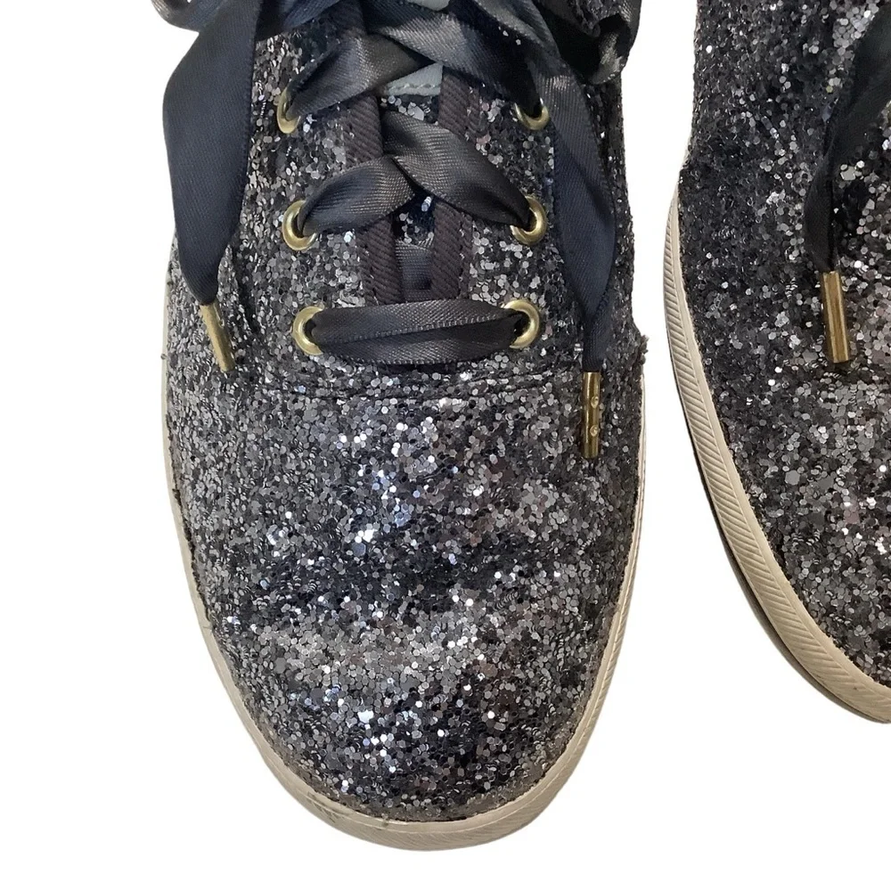 KATE SPADE x KEDS Champion Gray Glitter Sneakers Size 9